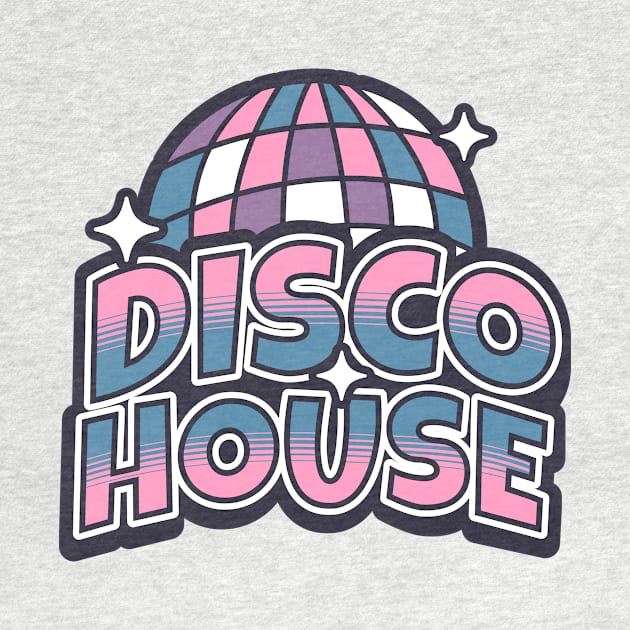 DISCO HOUSE  - Y2K Disco Ball (pink/slate blue) by DISCOTHREADZ 